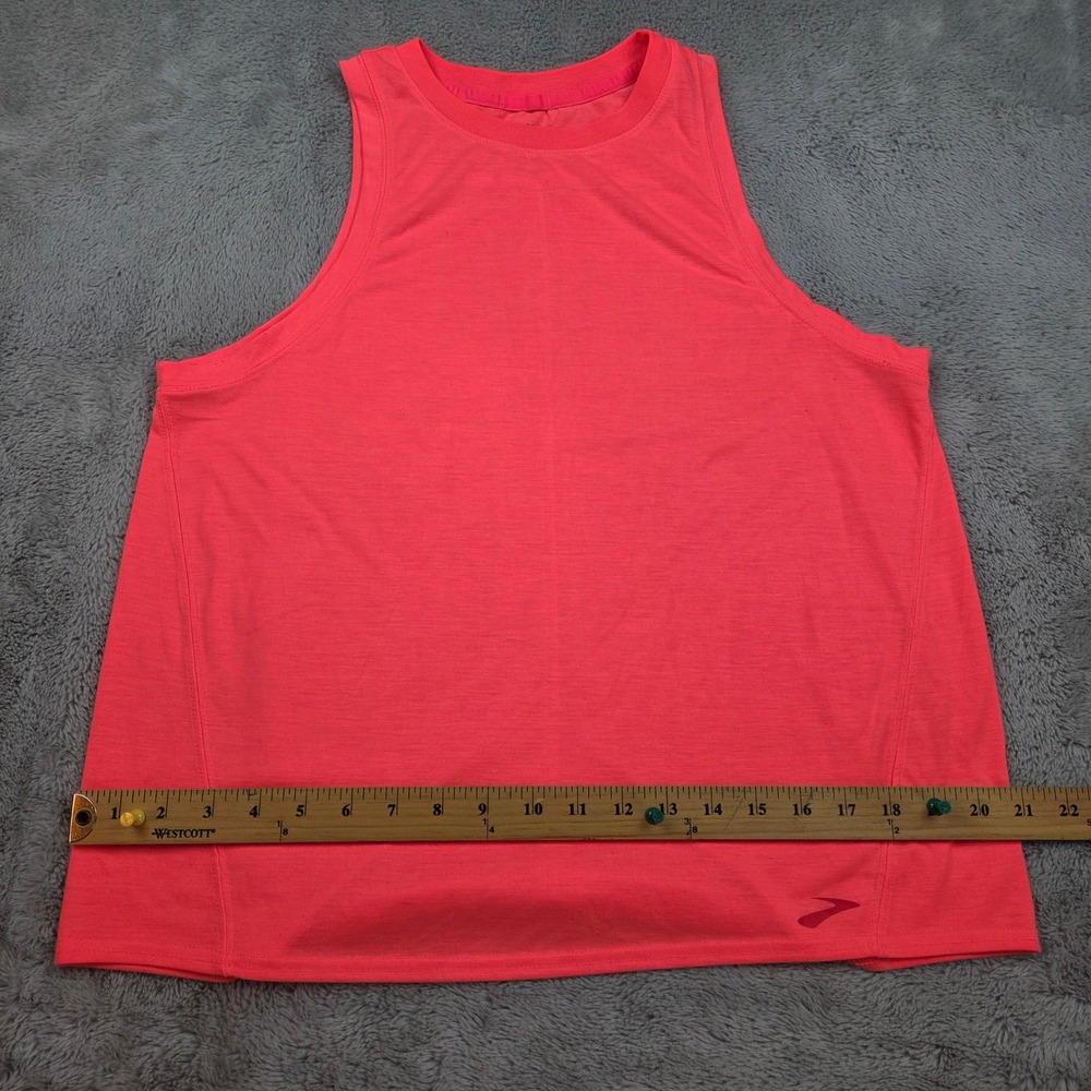 Brooks Distance Tank Top Women XL Sleeveless Running Shirt Activewear Neon Pink
